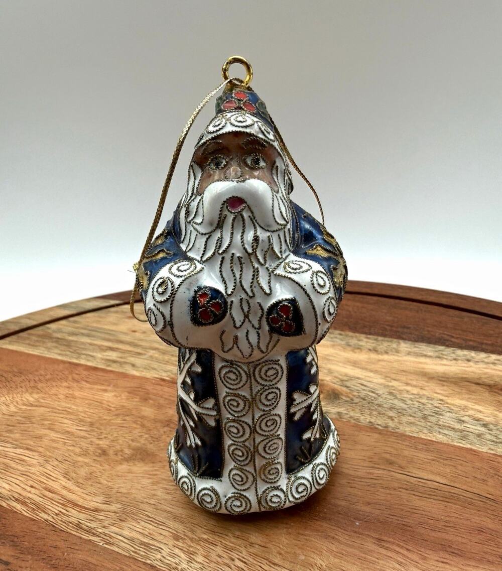 Cloisonné Santa Ornament Christmas